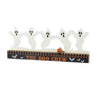 Compte à rebours d'Halloween en bois | Décorations d'Halloween fantômes d'intérieur | Calendrier décoratif de 31 jours pour bureau, chambre, table de salon