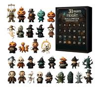 Compte À Rebours D'Halloween Figurines En Acrylique - Collection Personnages Horrifiques Miniatures - Coffret Cadeau Thématique Pour Adultes/Enfant - Idée Décor Cuisine/Bureau