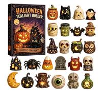 Compte à rebours d'Halloween pour - Décoration en acrylique 2D | Calendrier de compte à rebours de 24 jours pour la maison, la chambre, l'appartement, le dortoir d'étudiant et les fêtes de