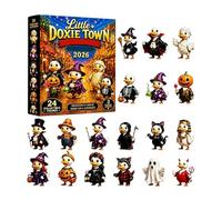Compte à Rebours d'Halloween pour les Pendentif 2D en acrylique à motif | Calendrier de l'Avent des fêtes 24 jours Décoration de fête Halloween pour dortoir, bureau, appartement, chambre,
