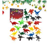 Compte à Rebours Dinosaure,Calendrier de l'Avent Dinosaure 24 Jours avec Ornements - Jouets Animaux pour Ados Adultes