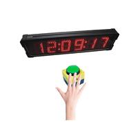 Compte à rebours Double face de 5 pouces 6 chiffres, affichage Led, horloge murale avec bouton commande