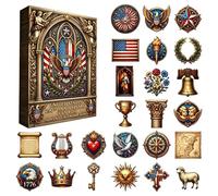 Compte à rebours du 250e anniversaire, figurines à collectionner plates en acrylique, calendrier de compte à rebours historique, pour maison, chambre, fenêtre, école, appartement, bureau