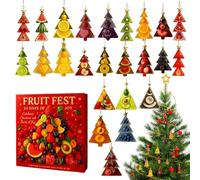 Compte à Rebours du Calendrier de l'Avent - Pendentif En Acrylique Bidimensionnel Fruits - Compte à Rebours pour Noël - Pour Occasions Saisonnières Adolescents Adultes Halloween Thanksgiving Pâques
