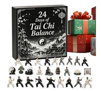 Compte à rebours du calendrier de Noël 2D - Figurines d'arts martiaux en ac | Figurine de Culture orientale, décoration de maison pour , bureau, entrée, Table, bibliothèque