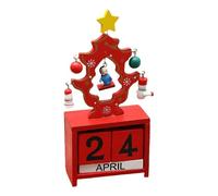 Compte À Rebours Du Calendrier De Noël, Blocs En Bois - Jours Jusqu'au Décompte Date Mois Noël Bureau ACCESSOIRES POUR LA DÉCORATION DE