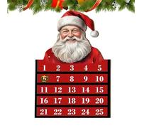 Compte À Rebours Du Père Noël | Jouet Festif En Bois À Exposer 24 Jours | Calendrier Pour Le Compte À Rebours De Noël | Pour Adolescents Adultes Famille Vacances Salle De Classe Bureau
