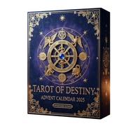 Compte à rebours du tarot : série de plans, figurines d'art caché, paquet de jetons de divination, personnages de cartes symboliques avec style révélation quotidienne | Set pour jeunes adultes ex