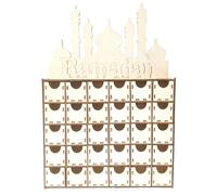 Compte À Rebours Eid Mubarak, Calendrier, Bricolage, Décoration Du Ramadan En Bois, Petit Tiroir À Bonbons, Cadeau Pour La Maison, Décoration De Fête