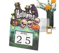 Compte à rebours Halloween en bois 2025 CALENDRIER CHATTEUR DEMANDEUR SPOCKY RUSTIC DÉCORATION NOMBRE RÉGION RÉGLABLE POUR ADULLES COUSSINS COUSSINS CAGLIORE SAIGES