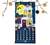 Compte À Rebours Halloween Pour 31 Jours En Tissu Effrayant Mural
