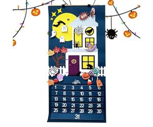 Compte À Rebours Halloween Pour 31 Jours En Tissu Effrayant Mural