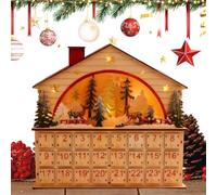 Compte à Rebours jusqu'à Noël 24 Jours Meuble Rangement Bureau En Bois