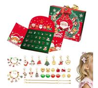 Compte à rebours jusqu'à Noël | Boucles d'oreilles et bracelets - Bijoux de Noël 24 jours | Pour les vacances, Halloween, Thanksgiving, Pâques, Saint-Valentin, enfants, adolescents et adultes