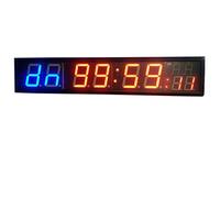 Compte à Rebours LED Compte à rebours Horloge 4 pouces Minuterie d'exercice 8 chiffres, adaptée garage Home Gym boxe, formation, nage, course pied, minuterie de fitness