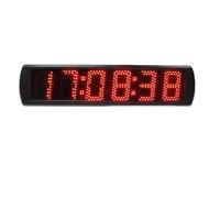 Compte à rebours LED extérieur, horloge électronique programmable, affichage 7 segments, 6 chiffres, 12,7 cm (5 pouces) Utilisation multiscénario(Red timer)