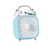 Compte à rebours manuel éducatif avec deux cloches d'alarme forte, minuterie visuelle mécanique, fonctionne avec piles, outil de gestion du temps manuel éducatif