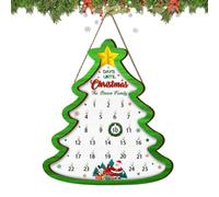Compte À Rebours Mural De Noël Décor Noël réutilisable en bois pour la | Panneau de porte Noël pour cheminée et étagère Pour Maison Manteau De Cheminée Entrée Porche Chambre Salon Arbre de Noël