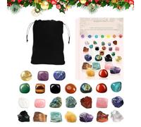 Compte à rebours Noël | Pierre de l'Avent 24 jours | Cristaux décoratifs 2025 | pour femmes hommes garçon fille yoga anniversaire décoration maison lieu de travail débutant