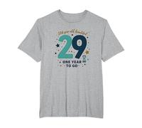 Compte à rebours One Year Until The Big 3-0 : 29e Anniversaire T-Shirt, Homme Grandes Tailles, Gris Chiné, 5X Tall