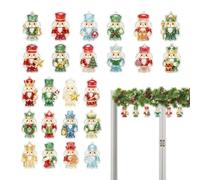 Compte à rebours plat Casse-noisette 2D - Suspension festive | Design plat en acrylique 2D pour économiser de l'espace - Imprimé avec des couleurs vives et vives sur un profil plat