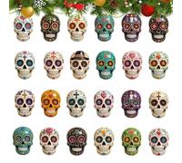 Compte À Rebours Pour La Fête Des Morts Éléments Décoratifs | Compte À Rebours Festif De 24 Jours Pour les Amateurs de Culture Porte Mur Fenêtres Arbre Fête Masque de crâne