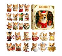 Compte à Rebours Pour Le Calendrier De Noël | Ornement Pour Chiens Acrylique 2D, Décorations De Compte À Rebours De Noël 24 Jours | Pour Les Vacances Saisonnières Halloween Thanksgiving Pas