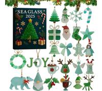 Compte à Rebours Pour L'ornement De Noël | Décorations 'Avent Bleu 2D - Ornements de Noël 24 Jours En Série, Pour Maman, Femme, Garçon, Fille, Maison, Lieu De Travail