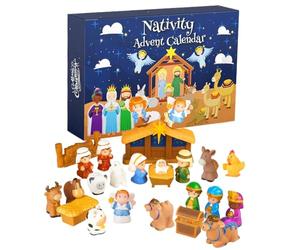 Compte à rebours pour Noël et l'Avent - Petites décorations pour la maison, symboles chrétiens, décoration de table pour les vacances, décoration pour enfants, garçons et filles | Pour came