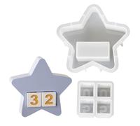 Compte à rebours, robuste, étoile à cinq branches | Moules en silicone souple et robuste pour créer des formes uniques de compte à rebours et des décorations d'intérieur