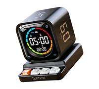 Compte à rebours rotatif intelligent avec écran tactile facile à utiliser et grand écran LED multifonction ABS pour enfants ou adultes Horloge Pomodoro