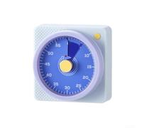 Compte à rebours visuel, 60 minutes, rappel d'apprentissage analogique avec dos magnétique pour cuisine, étude, séances d'autisme, aide à la concentration, jaune crème (violet)