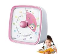 Compte à rebours visuel, compte à rebours pour enfants | Horloge Timer Manager, minuterie de compte à rebours de bureau de 60 minutes, horloge de minuterie d'étude silencieuse avec motif arc-en-ciel