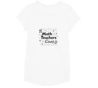 Compte des Enseignants de mathématiques : Cadeau d'appréciation des éducateurs T-Shirt, Fille, Blanc, M