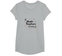 Compte des Enseignants de mathématiques : Cadeau d'appréciation des éducateurs T-Shirt, Fille, Gris Chiné, L