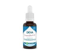 Compte Gouttes Emotions De L'ado Sans Alcool - Composé Floral N° 12 Bio Deva - 30 Ml Complement Tonus - Complement Vitalite