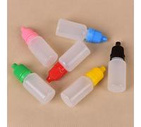 Compte-Gouttes En Plastique Pour Liquide Vide Pour Les Yeux, Bouchon Étanche Pour Enfants, Bouteilles Compte-Gouttes À Pointe Fine, Bouteilles Compte-Gouttes En Plastique Compressibles, 5 Pièces, 10ml