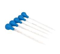 compte-gouttes en verre, compte-gouttes de laboratoire, Pipette graduée en verre 1 ml-10 ml avec compte-gouttes de chimie laboratoire d'ampoule caoutchouc(5ml)