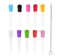 Compte-Gouttes Gradué En Silicone Pour Bébés - Sûr, Durable, Facile À Nettoyer, 10 Pipettes De Transfert Incluses