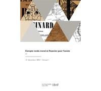 Compte rendu moral et financier pour l'année - Collectif - Hachette Bnf - broché - Livre