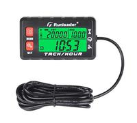 Compte-tours, compteur d'entretien, compteur d'entretien, heures initiales réglables, batterie remplaçable, utilisation pour VTT Générateur de tondeuse à gazon et équipement à essence (HM058B-RD)