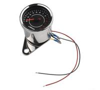 Compte-tours de moto 12 V CC avec rétroéclairage LED, compteur de vitesse 13 000 tr/min, boîtier en acier inoxydable et verre avec support de montage robuste
