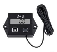 Compte-tours numérique et compteur d'heures pour moteurs à essence - Moniteur LCD RPM et minuterie d'entretien - Compatible avec tronçonneuses, tondeuses à gazon, bateaux, motos