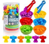 Compter Koalas Jouets assortis avec bols de tri, jouet de tri pour les tout-petits, activités d'apprentissage préscolaire, pour mathématiques, sensoriels, Montessori