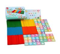 Compter Les Cartes et Les bâtons, Compter Les Jouets mathématiques, Jouet éducatif de mathématiques de tiges en Bois éducatives, Jeux de comptage de nombres manipulateurs mathématiques pour la Classe