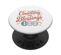 Compter Mes bénédictions 1 2 3 PopSockets PopGrip Adhésif