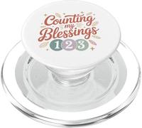 Compter Mes bénédictions 1 2 3 PopSockets PopGrip pour MagSafe