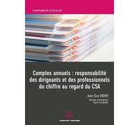 Comptes annuels : responsabilité des dirigeants et des professionnels du chiffre au regard du CSA - Jean-Guy Didier - Edi Pro - broché - Etude
