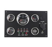 Compteur 24V avec Indicateur Pression Huile, Température Eau, Affichage Tension, Clés Allumage - IP67 Étanche, Acier Inox Durable, Pour Moteurs et Véhicules Industriels