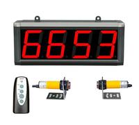 Compteur à 4 chiffres avec sonde traversante, compte jusqu'à 9999, portée de capteur de 0 à 5 m, mémoire de mise hors tension, idéal pour les lignes de production industrielle et les ateliers